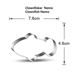 9 St/Pack Utstickare Havsdjur Fisk Collection  A  9 St/Pack Ocean Animal Fish  Cookie Cutter  Collection A
