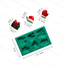Ladda upp bild till gallerivisning, 3 *2  Jul Silikonformar Fondant Choklad 3*2 Christmas Silicone Mold
