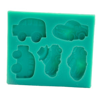Ladda upp bild till gallerivisning, 5 i 1 Mini Bilar Sockerpasta  Choklad Lera Silikonform 5 in 1 Mini Car Mold Clay Chocolate Clay

