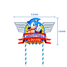 Ladda upp bild till gallerivisning, 47 St/Pack Sonic The Hedgehog Temafest Dekoration 47 PCS /Set Sonic Themed  Birthday Party Decoration
