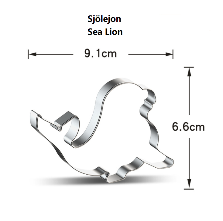 9 St/Pack Utstickare Havsdjur Fisk Collection  A  9 St/Pack Ocean Animal Fish  Cookie Cutter  Collection A
