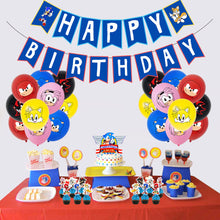Ladda upp bild till gallerivisning, 47 St/Pack Sonic The Hedgehog Temafest Dekoration 47 PCS /Set Sonic Themed  Birthday Party Decoration
