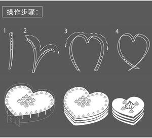 Justerbar Hjärtformad Tartring Rostfritt Stål --Adjustable Stainless Cake Cutting Ring- Heart Shape