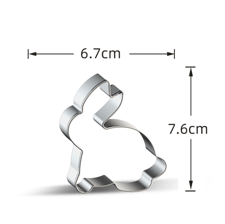 6 St/Pack Påsk Utstickare Pelle Kanin Kaninhuvud Fågel Fjäril  Anka  6 PCS/Set Easter Cookie Cutter Peter Rabbit Bunny Bird Butterfly Duck -Collection C