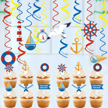 Ladda upp bild till gallerivisning, 42 St/Pack Marin Segling Hav  Temafest Dekoration  42 PCS/Set Navy Ocean Themed Party Decoration
