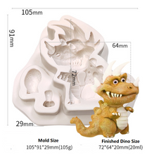 Ladda upp bild till gallerivisning, 5 St/Pack  Dinosaurier Silikonform  Collection 1 (4 S &amp; M &amp; 1 Stor) 5 PCS/Set Dinosaur Silicon Mold (4 S M &amp; 1 Big)
