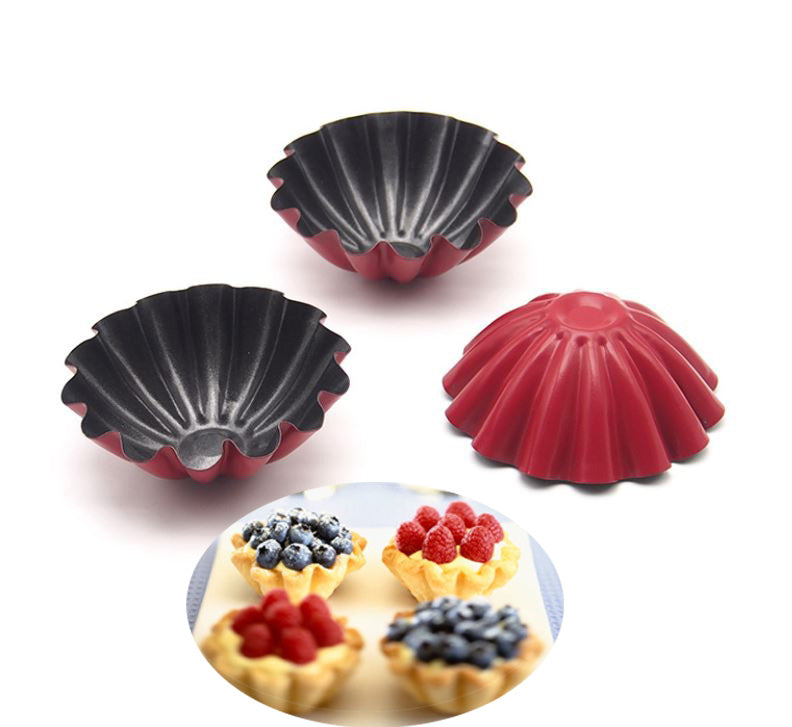 12 St/Pack Mini Tartlettformar Pajformar Blomma Mini Pie/Tart Pan Bakaform Baka