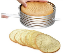 Ladda upp bild till gallerivisning, 2 St/ Pack Justerbar   tårtring för jämna bottnar Justerbar Tårtbottenskärare  Tårtlyftare  PCS/Set Adjustable Cake Slicing Mold+ Stainless Steel Cake Cookie Pizza Bread Transfer Sheet
