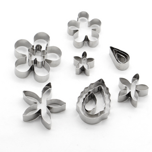 Mixed Flower Shape Cookie /Fondant /Clay Cutter 12 PCS/Set