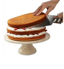 Ladda upp bild till gallerivisning, 2 St/ Pack Justerbar   tårtring för jämna bottnar Justerbar Tårtbottenskärare  Tårtlyftare  PCS/Set Adjustable Cake Slicing Mold+ Stainless Steel Cake Cookie Pizza Bread Transfer Sheet
