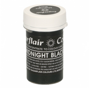 Sugarflair Pastafärger Svart   Sugar Flair Midnight Black Pastel Concentrate Color 25g