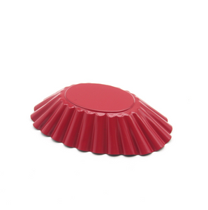 Small Pie Tart Pan-Oval Shape- Ruby Red & Black 6 PCS /Set