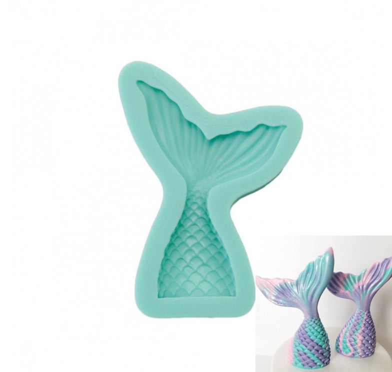 Sjöjungfru Fisk Svans Silikonform C Mermaid Fish Tail  Silicone Mold-C