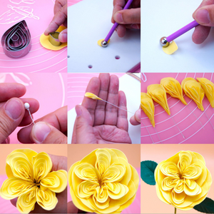 10 St/Pack Utstickare  Gumpaste Fondant Blomma Austin Rose