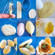 Ladda upp bild till gallerivisning, 4 St/Pack  Gumpaste Fondant Utstickare  Blomma  Tulip  4 PCS/Set Fondant Gumpaste Flower Cutter Tulip
