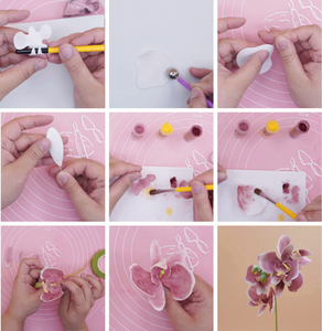 3 St /Pack Orkide Blomma Utstickare  3 PCS/Set Fondant Gumpaste Orchid Flower Petal Cutter