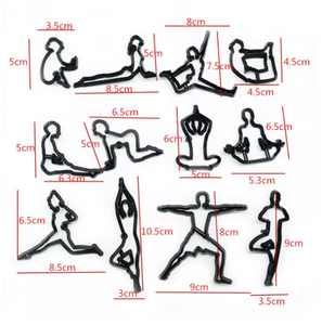 12 St/Pack Yoga  Utstickare Fondant Patchwork  12 PCS Yoga  Utstickare Fondant Patchwork Cutter