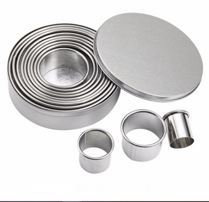 12st-Pack Utstickare Runda 12 PCS/Set Professional High Quality Round Shape Cutter/Dough Cutter Cookie Cutter Veg Cutter Fruit Cutter Fondant Cutter