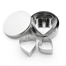 Ladda upp bild till gallerivisning, 6 St/Pack Hjärta Utstickare Pepparskakformar 6 PCS/Set Heart Shape Cookie Fondant Veg Fruit  Clay Cutter
