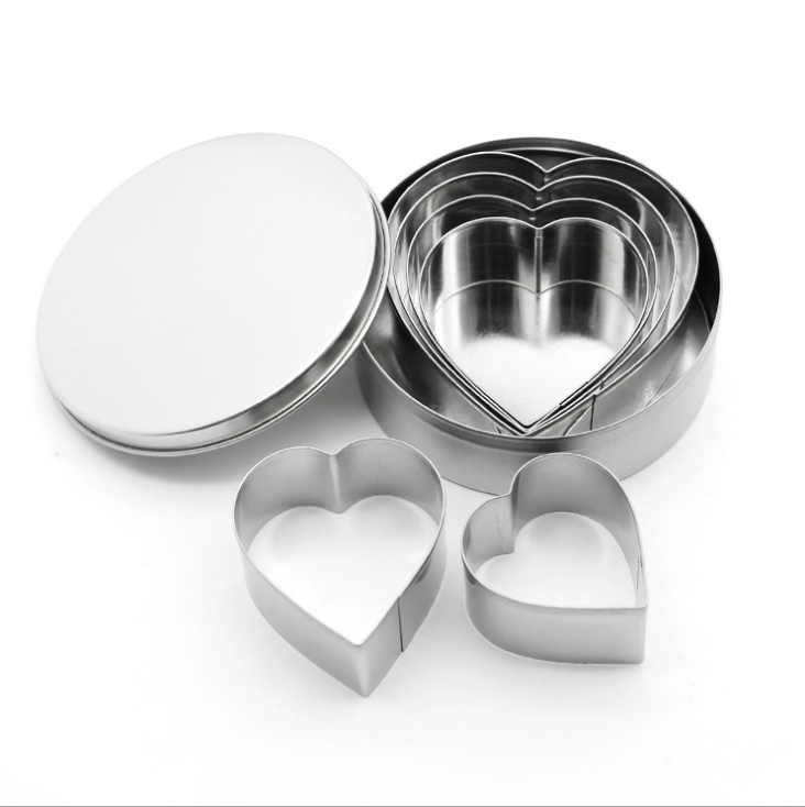 6 St/Pack Hjärta Utstickare Pepparskakformar 6 PCS/Set Heart Shape Cookie Fondant Veg Fruit  Clay Cutter