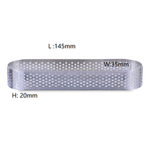Ladda upp bild till gallerivisning, 6 St/Pack Perforerad Tårtring Dessert Mousse Perforated Oval Ring 145*35*20mm
