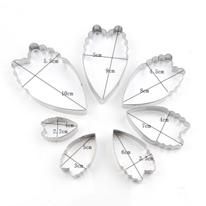 7 St/ Pack  Gumpaste Fondant Utstickare Pionblomma-B