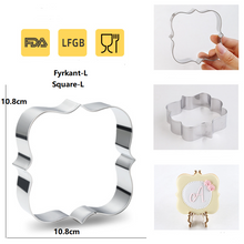 Ladda upp bild till gallerivisning, 3 St/Pack  Plakett Pepparskakform Utstickare Fyrkant 3 PCS/Set Square Plaque  Frame Cookie Cutter
