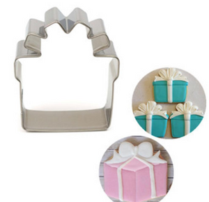 Jul Utstickare Pepparkaksformar med stenciler 01-presentlåda Christmas Cookie Cutter- gift box
