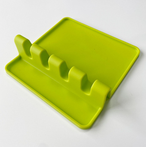 Köksredskapshållare  Köksredskap Heat Resistant Silicone Spoon Rest Ladle Utensil Holder Rack Cooking Tool Holder