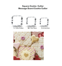 Ladda upp bild till gallerivisning, 3 St/Pack  Plakett Pepparskakform Utstickare Fyrkant 3 PCS/Set Square Plaque  Frame Cookie Cutter
