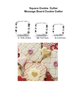 3 St/Pack  Plakett Pepparskakform Utstickare Fyrkant 3 PCS/Set Square Plaque  Frame Cookie Cutter