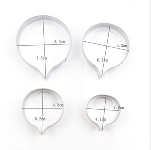 4 St/Pack  Gumpaste Fondant Utstickare  Blomma Begonia   4 PCS/Set Fondant Gumpaste Flower Cutter Begonia