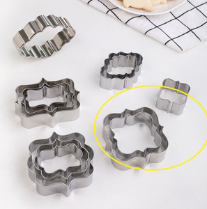 3 St/Pack  Plakett Pepparskakform Utstickare Fyrkant 3 PCS/Set Square Plaque  Frame Cookie Cutter