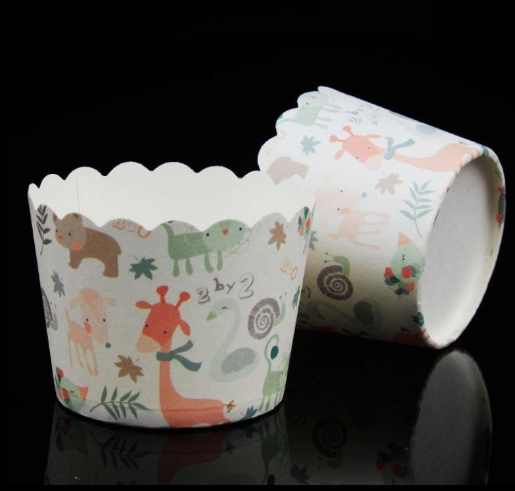 48 St/Pack Djur Zoo Muffinsbakformar, Cupcake Bakformar  48 PCS/Box Animal  Zoo Cupcake Baking Cups