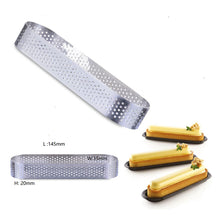 Ladda upp bild till gallerivisning, 6 St/Pack Perforerad Tårtring Dessert Mousse Perforated Oval Ring 145*35*20mm
