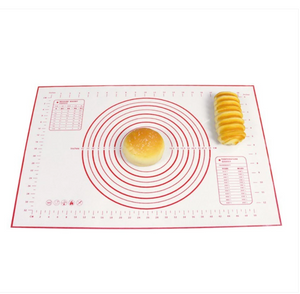 Stor non-stick bakmatta / bakmatta silikon halkfri degmatta rullmatta silikonmatta bakfilm bakpapper arbetsmatta med mått 60 x 40 cm för fondant pizza brödmatta, BPA-fri  Large  Non-Stick Siiicone Mat Large
