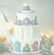 Ladda upp bild till gallerivisning, 5 i 1 Stickat Tröja Handskar Mössa Silikonform Jul Dekoration Hobby  5 in 1 Knit  Sweater Glove Hat Silicone Mold Christmas Cake Decortion  Hobby Cake Decoration

