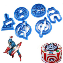 Ladda upp bild till gallerivisning, 6 St/Pack Avengers Utstickare Fondant  6 PCS/Set  Avengers Fondant  Cookie Cutter
