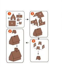 Ladda upp bild till gallerivisning, 9 St/Set Litet 3D Hus - Pepparkaksformar 9 PCS Little Gingerhouse  Christmas Cookie Cutter
