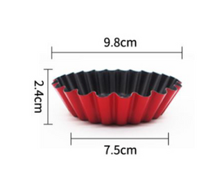 6St /Pack Pajformar  Tartlettformar - 6PCS/Set Tart Pan Baka Tårta Paj Bakaform Baka Tårt Paj Festmat Party Food Fruit Tart Frukttart