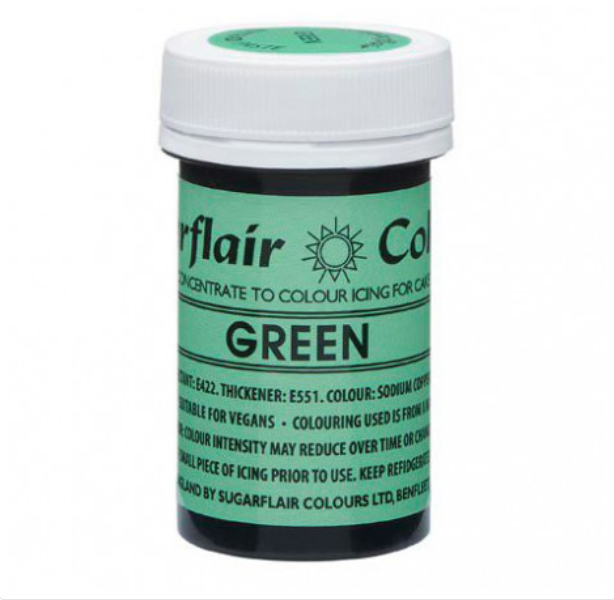 Sugarflair Pastafärger Helig Grön    Sugarflair Holly Green  Spectral Paste Concentrate Color 25g
