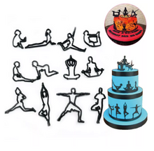 Ladda upp bild till gallerivisning, 12 St/Pack Yoga  Utstickare Fondant Patchwork  12 PCS Yoga  Utstickare Fondant Patchwork Cutter
