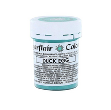 Ladda upp bild till gallerivisning, Sugarflair Chokladfärg Anka ägg Blå  Sugarflair Duck Egg Blue Cholocate Coca Butter Color-35g
