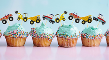 Ladda upp bild till gallerivisning, 48 St/Pack  Byggnadsfordon Temafest  48 PCS/Set  Construction Vehicle Themed Party Decoration

