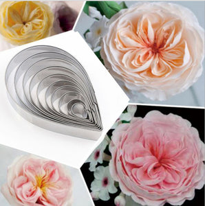 10 St/Pack Utstickare  Gumpaste Fondant Blomma Austin Rose