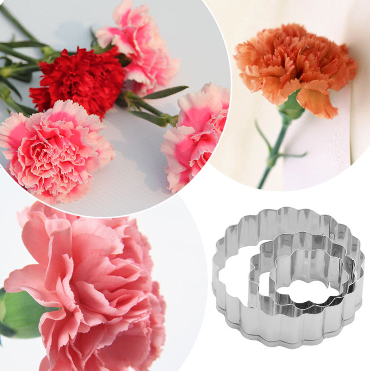 3 St/ Pack Utstickare Nejlika Blommapetal 3 PCS/Set Fondant Gumpaste Carnation Flower Petal Cutter