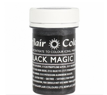 Ladda upp bild till gallerivisning, Sugarflair Pastafärger Svart  Magi   Sugarflair Black Magic - Satin Paste Food Color 25g
