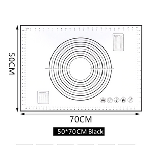Extra Stor non-stick bakmatta / bakmatta silikon halkfri degmatta rullmatta silikonmatta bakfilm bakpapper arbetsmatta med mått 70 x 50 cm för fondant pizza brödmatta, BPA-fri Large Non-Stick Siiicone Mat Extra  Large