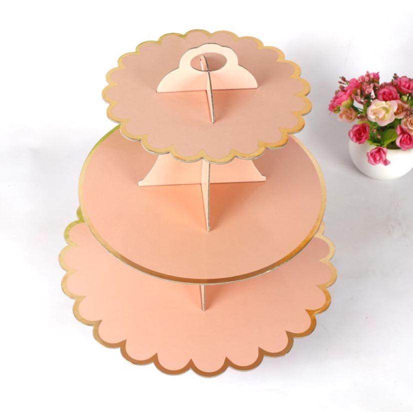 3-Våningar Muffinsställ Flamingo  3 Tier  Cupcakes Stand-  Flaming