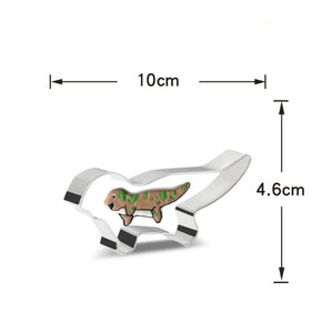 8 St/Pack Utstickare Pepparkaksformar Dinosaurie med stensiler Collection B 8 PCS/Set Dinosaur Cookie Cutter with Stencils